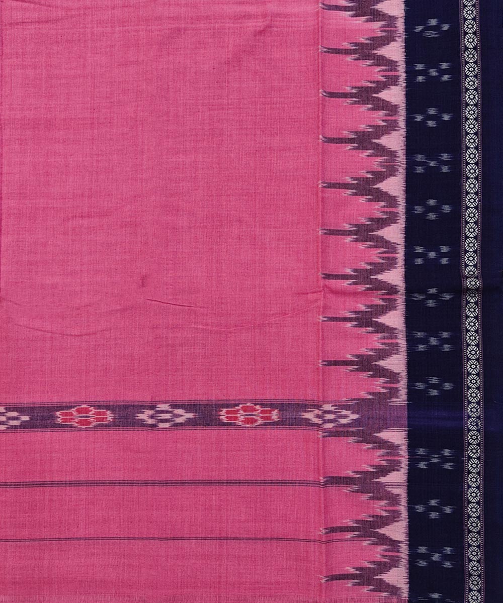 Pink blue Handwoven Cotton Sambalpuri Towel