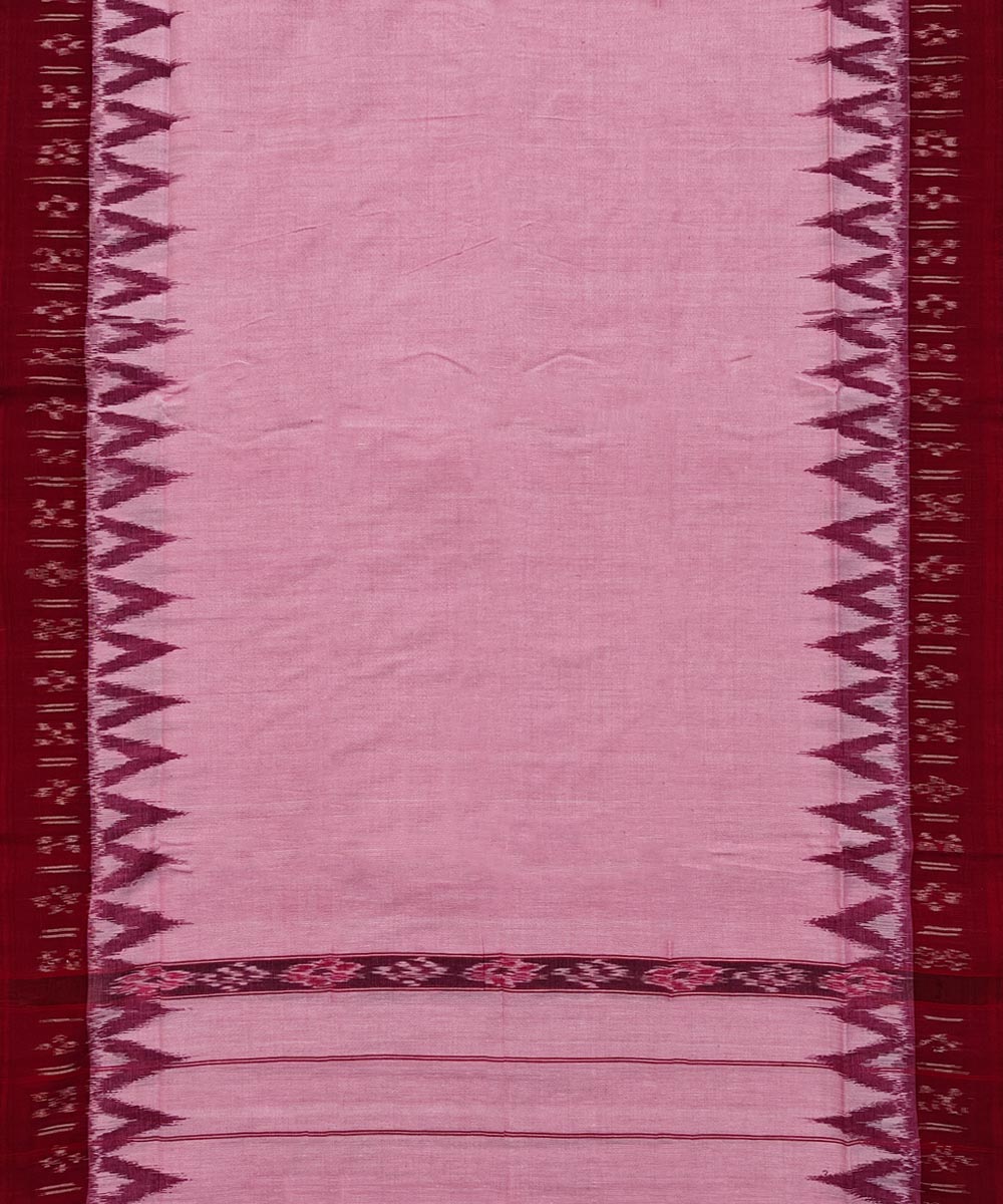 Pink maroon Handwoven Cotton Sambalpuri Towel