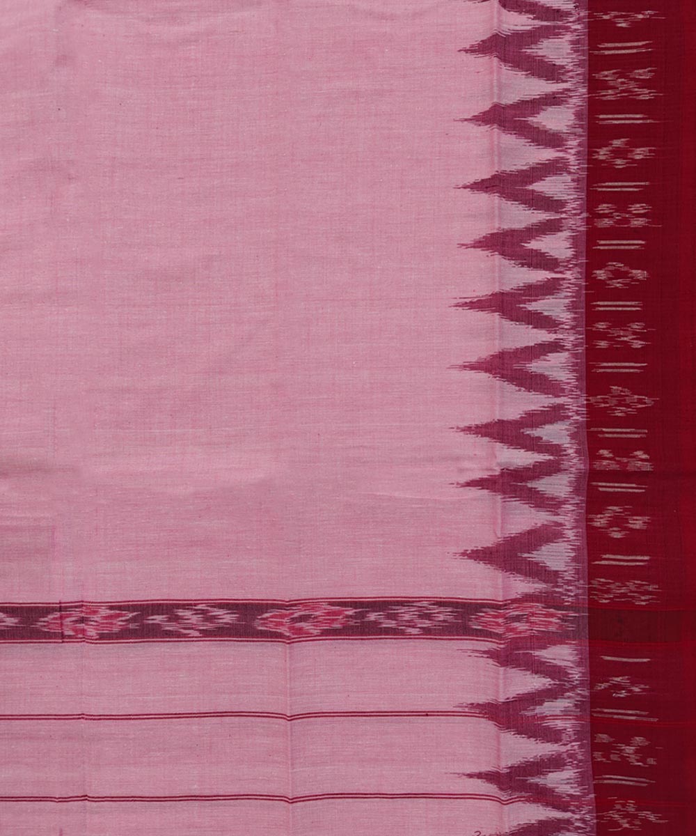 Pink maroon Handwoven Cotton Sambalpuri Towel