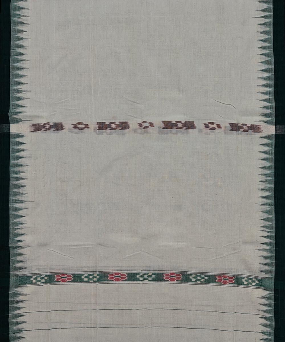 White  Handwoven Cotton Sambalpuri Towel