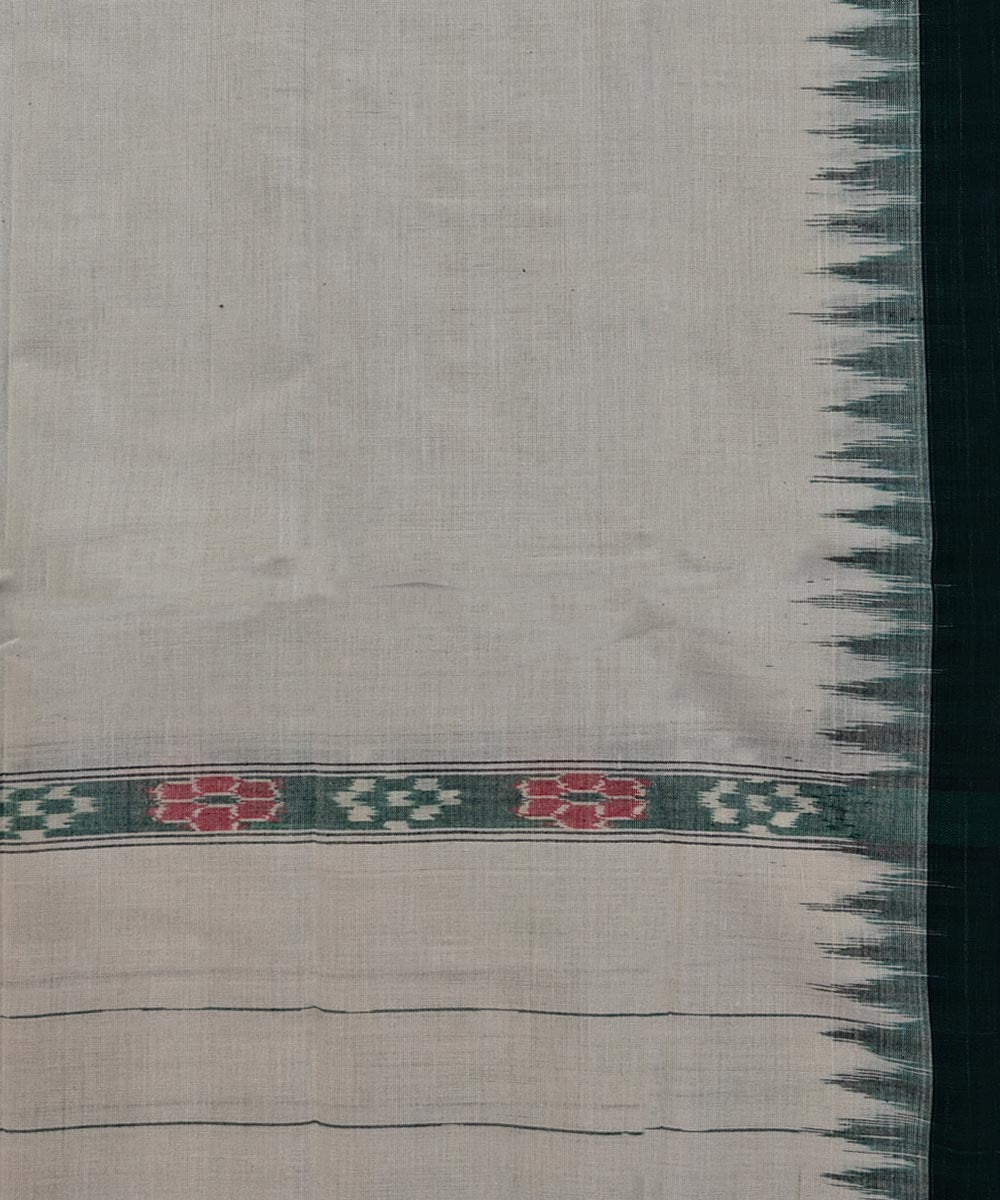 White  Handwoven Cotton Sambalpuri Towel
