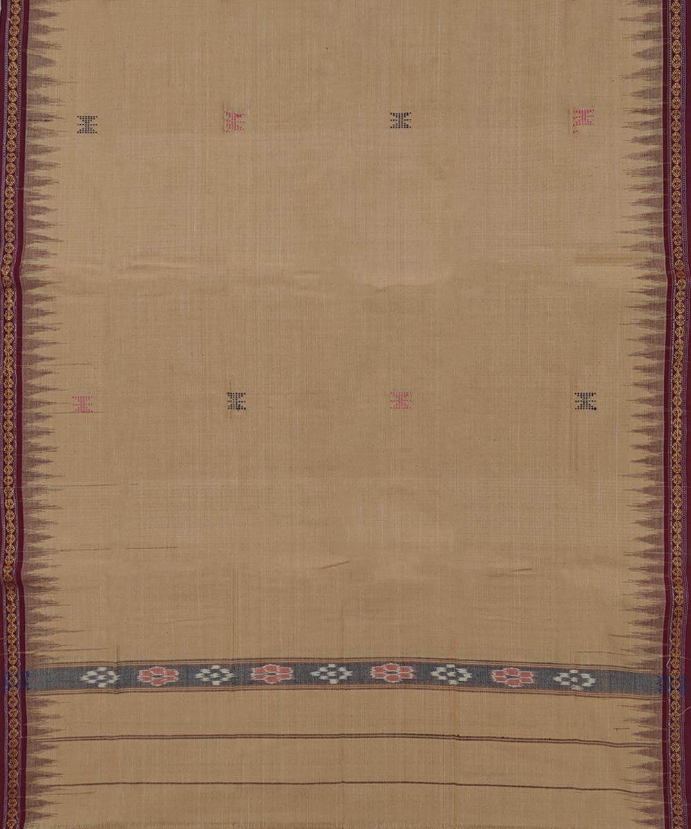 Brown  Handwoven Cotton Sambalpuri Towel