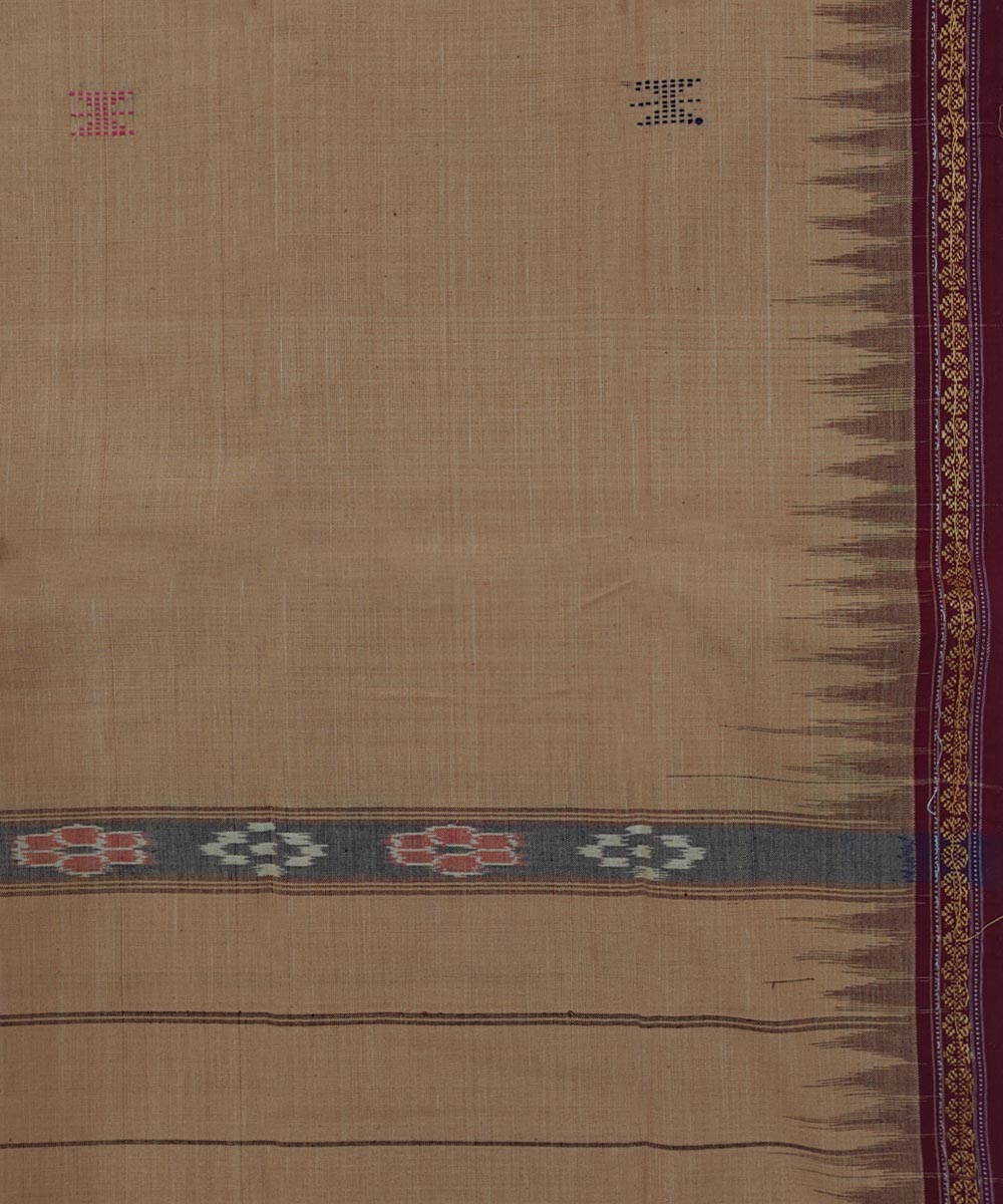 Brown  Handwoven Cotton Sambalpuri Towel