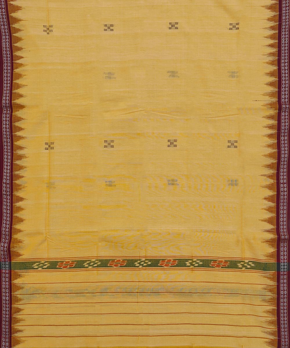 Yellow  Handwoven Cotton Sambalpuri Towel