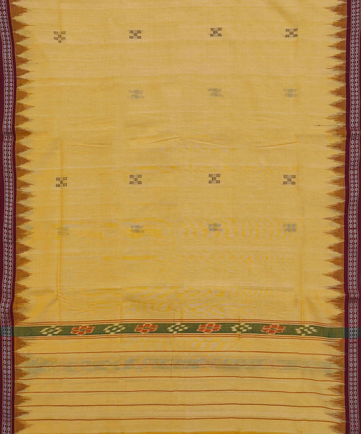 Yellow  Handwoven Cotton Sambalpuri Towel