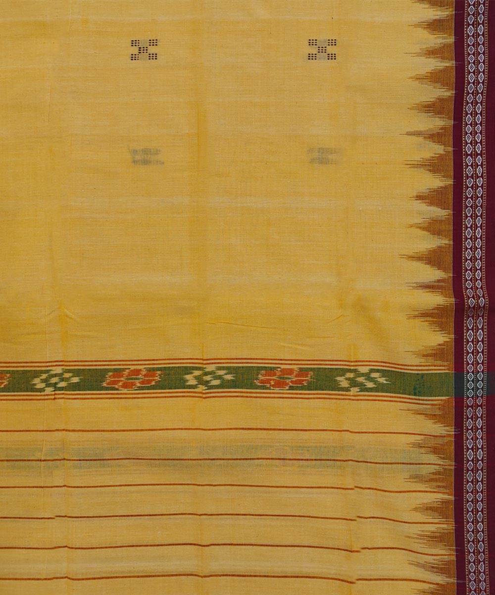 Yellow  Handwoven Cotton Sambalpuri Towel