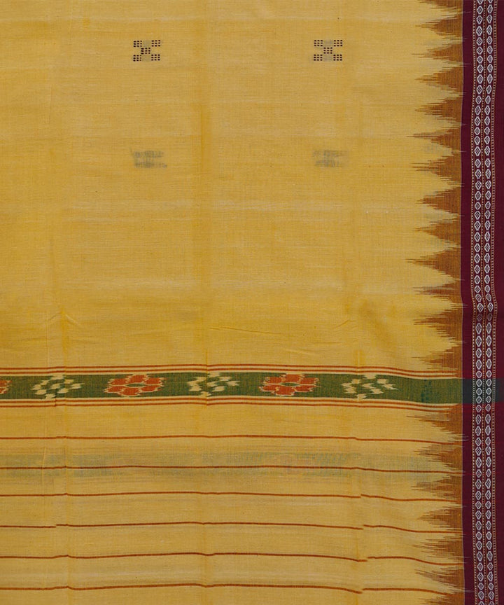 Yellow  Handwoven Cotton Sambalpuri Towel