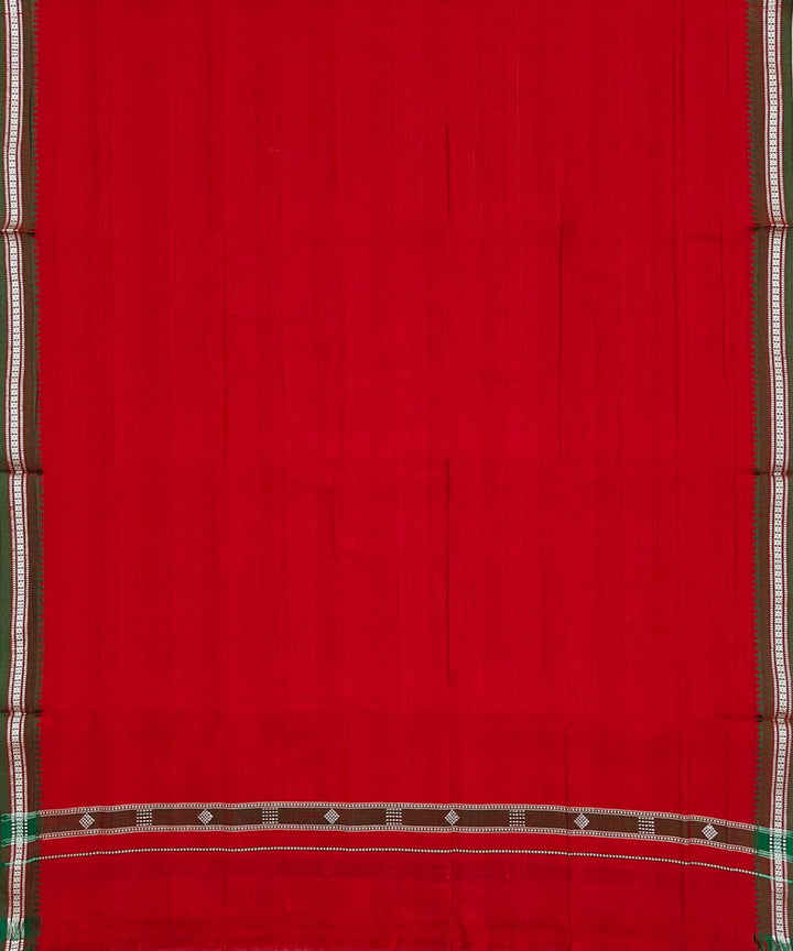 Red  Handwoven Cotton Sambalpuri Towel