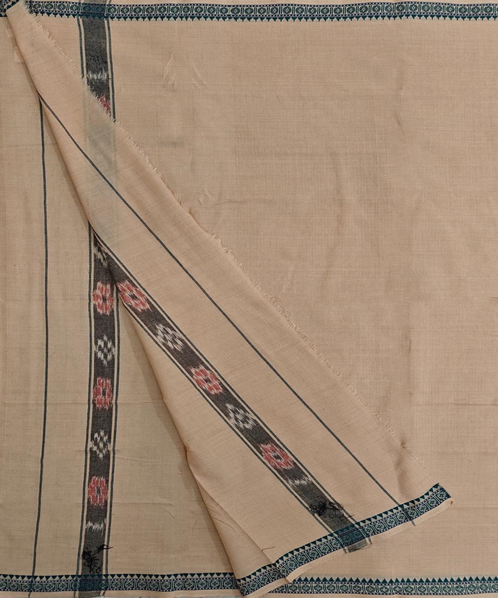 Beige  Handwoven Cotton Sambalpuri Towel