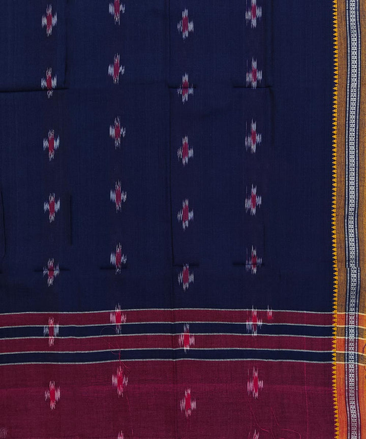 Navy Blue  Handwoven Cotton Sambalpuri Towel