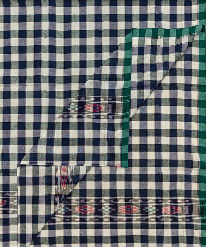 Navy Blue  Handwoven Cotton Sambalpuri Towel
