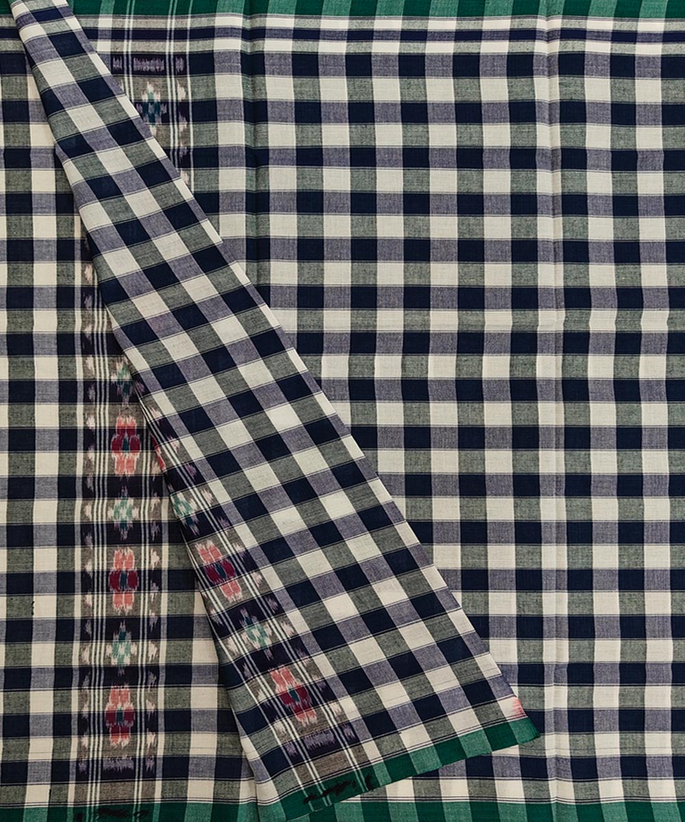 Navy Blue  Handwoven Cotton Sambalpuri Towel
