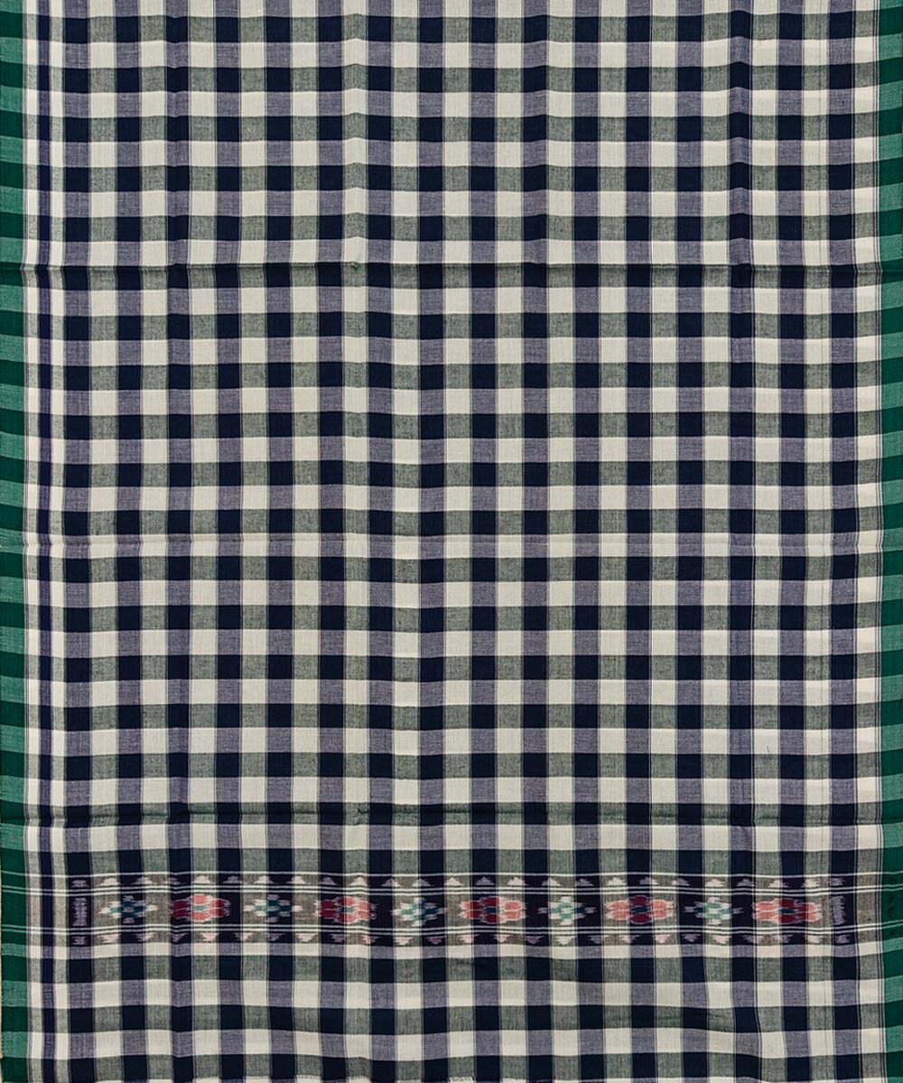 Navy Blue  Handwoven Cotton Sambalpuri Towel