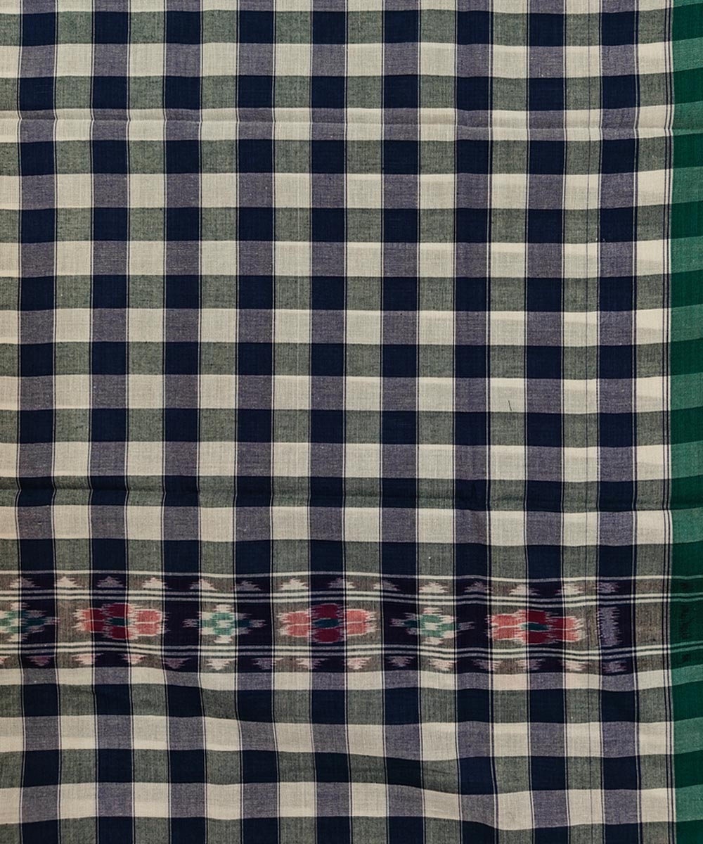 Navy Blue  Handwoven Cotton Sambalpuri Towel