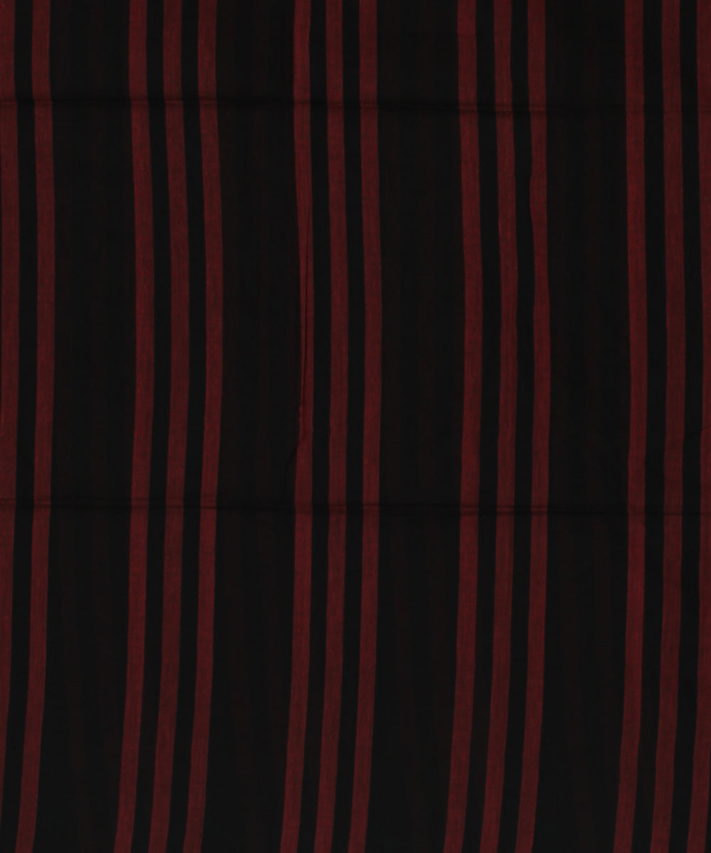 Black maroon handwoven jamdani cotton saree
