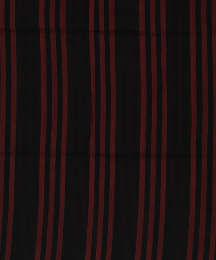 Black maroon handwoven jamdani cotton saree