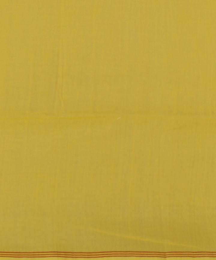 Yellow multicolor handwoven cotton jamdani saree