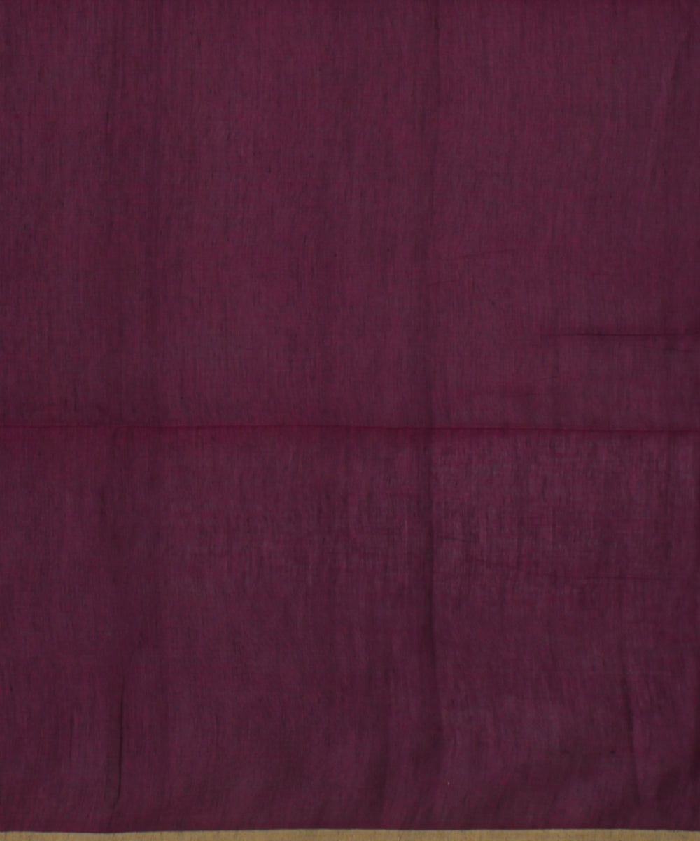Purple beige buti handwoven cotton jamdani saree