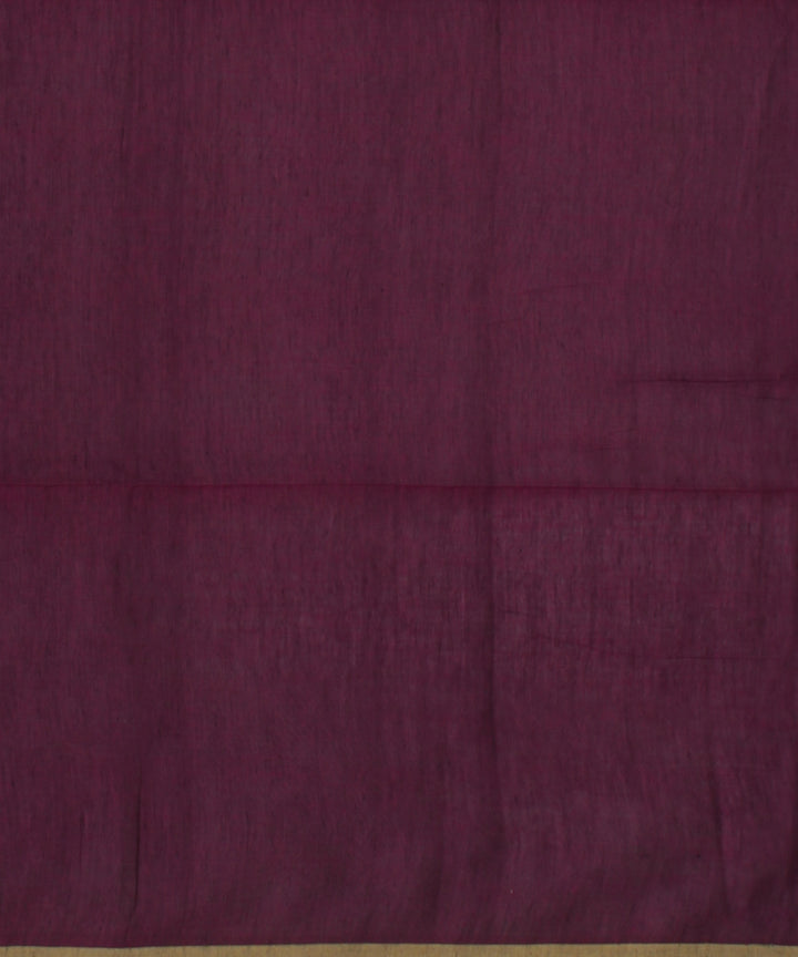 Purple beige buti handwoven cotton jamdani saree