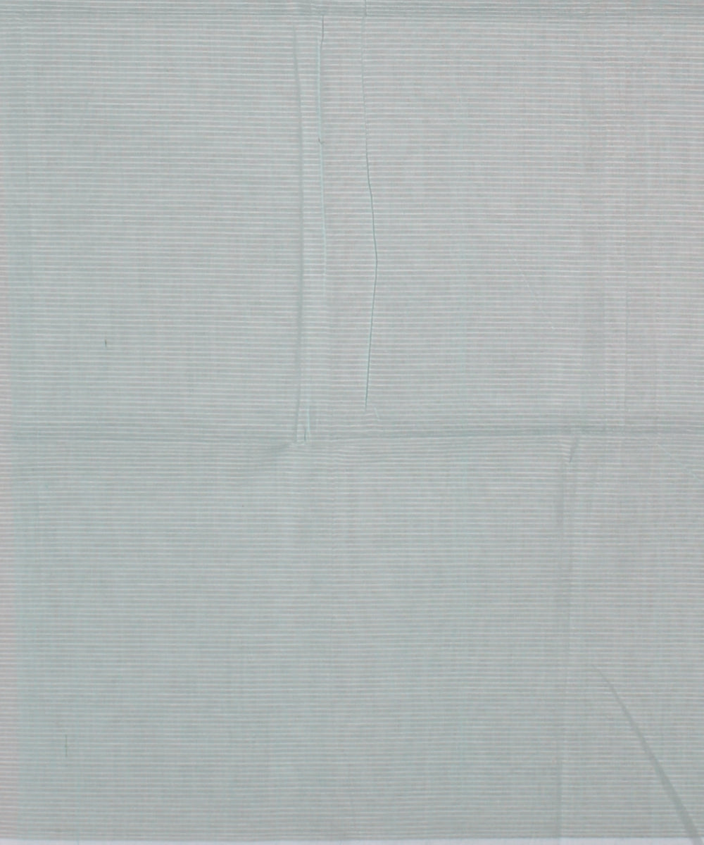 Cyan green maroon handwoven cotton jamdani saree