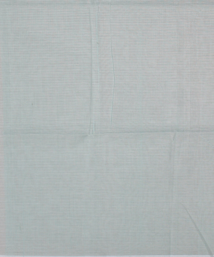 Cyan green maroon handwoven cotton jamdani saree