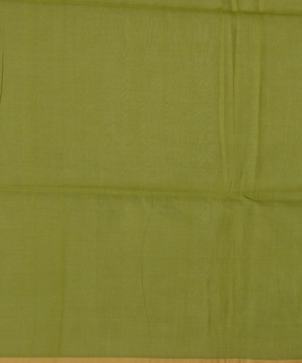 Light green multicolor buti handwoven cotton jamdani saree