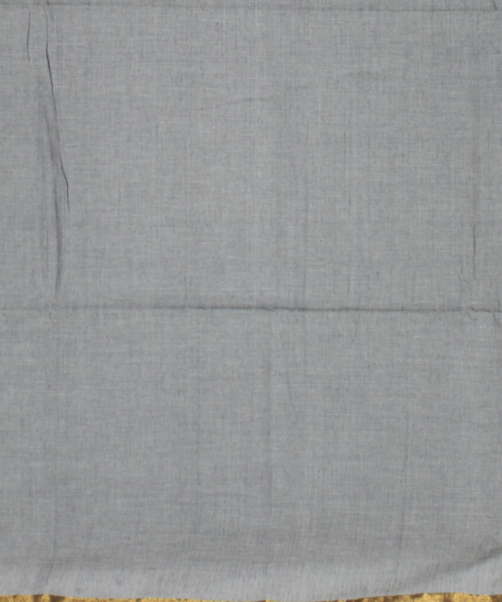 Grey muti color buti handwoven cotton jamdani saree