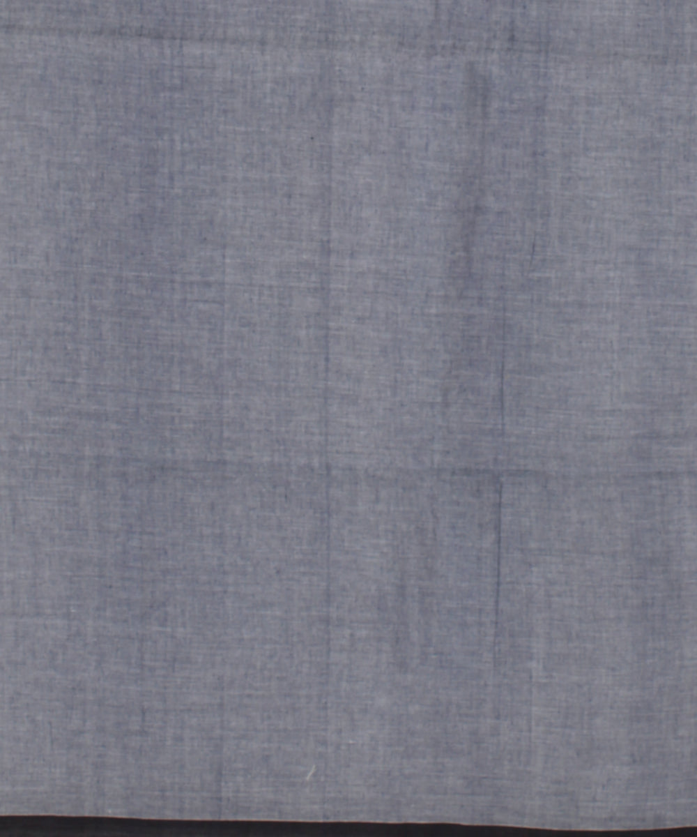 Grey blue handwoven cotton jamdani saree