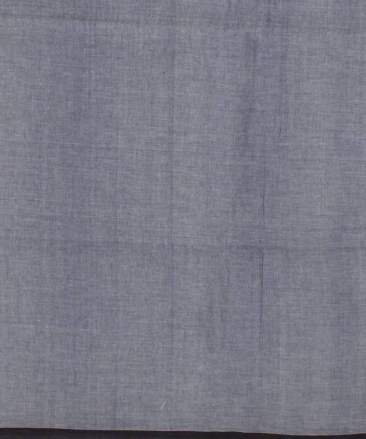 Grey blue handwoven cotton jamdani saree