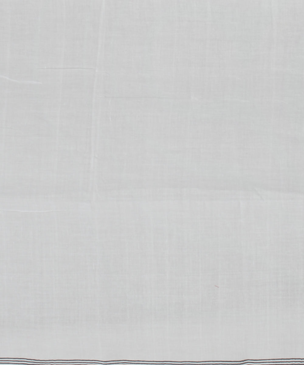 White black buti handwoven cotton jamdani saree