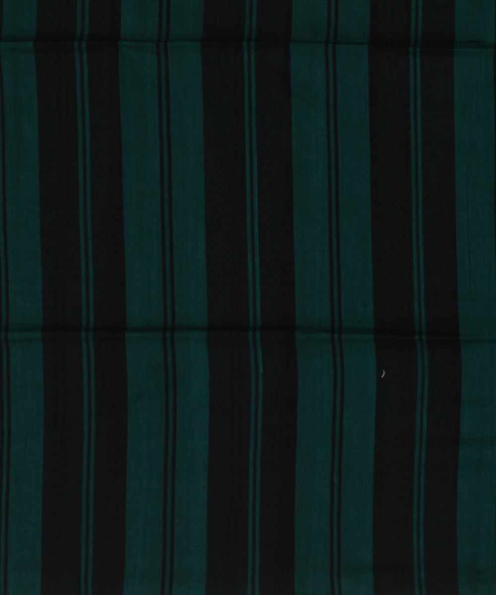 Black green handwoven cotton jamdani saree