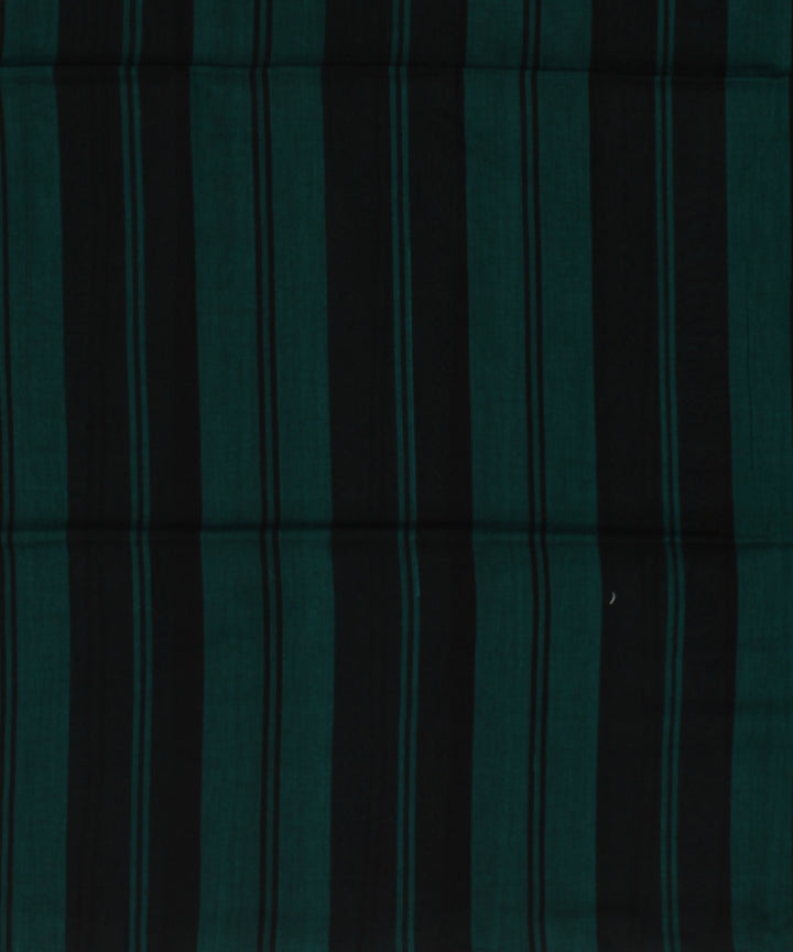 Black green handwoven cotton jamdani saree