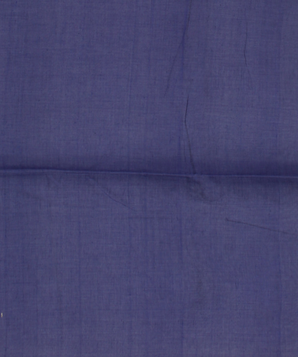 Navy blue buti handwoven cotton jamdani saree