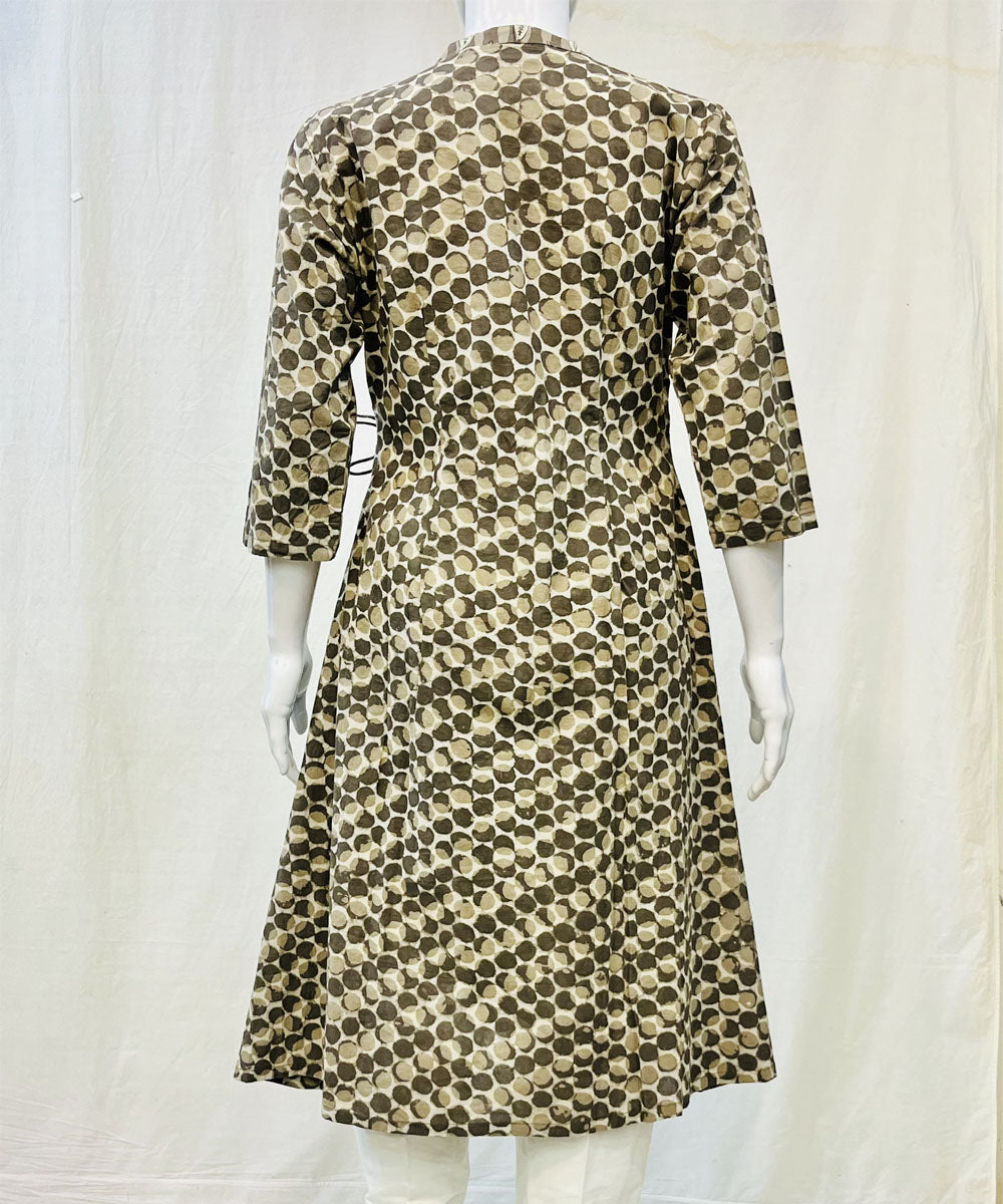 Kashiish brown cotton kashish angrakha kurti
