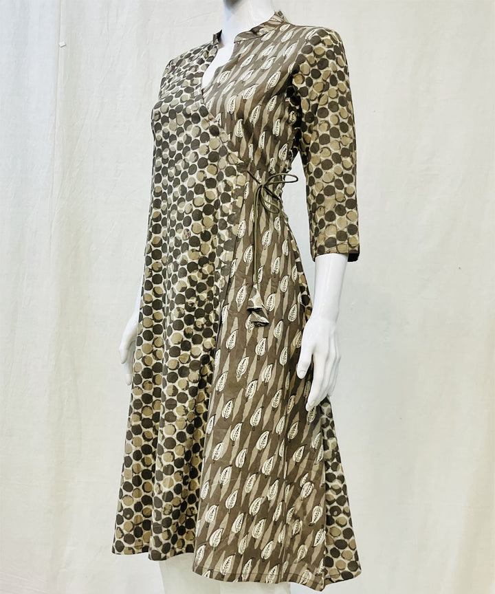 Kashiish brown cotton kashish angrakha kurti