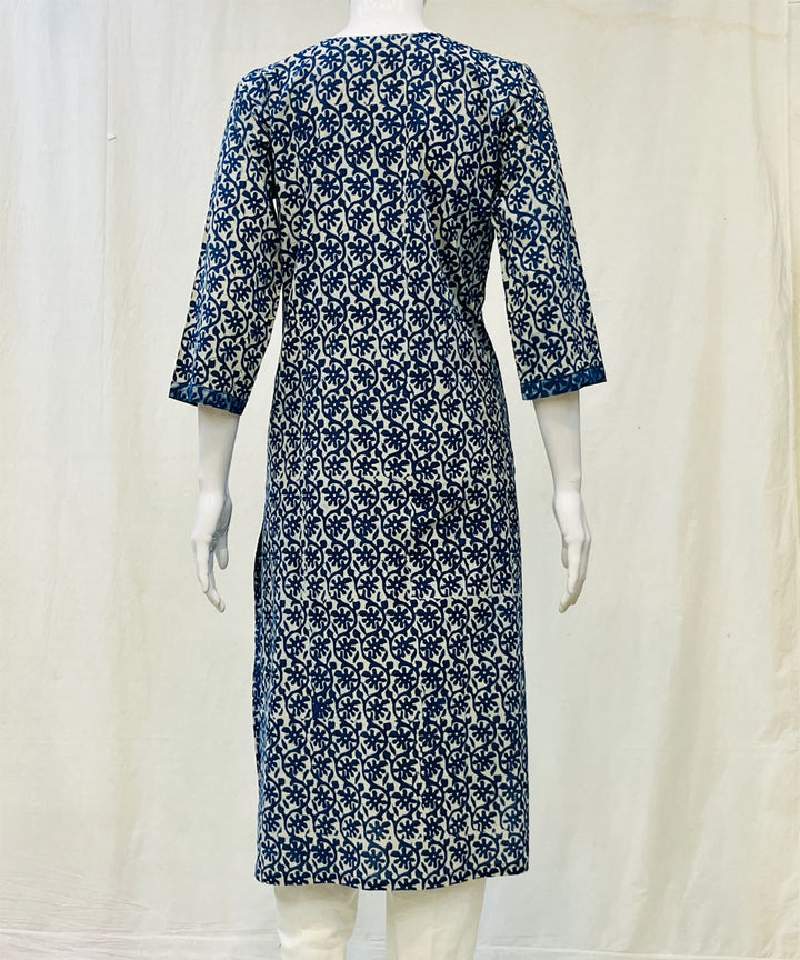 Indigo blue dyed cotton kurti