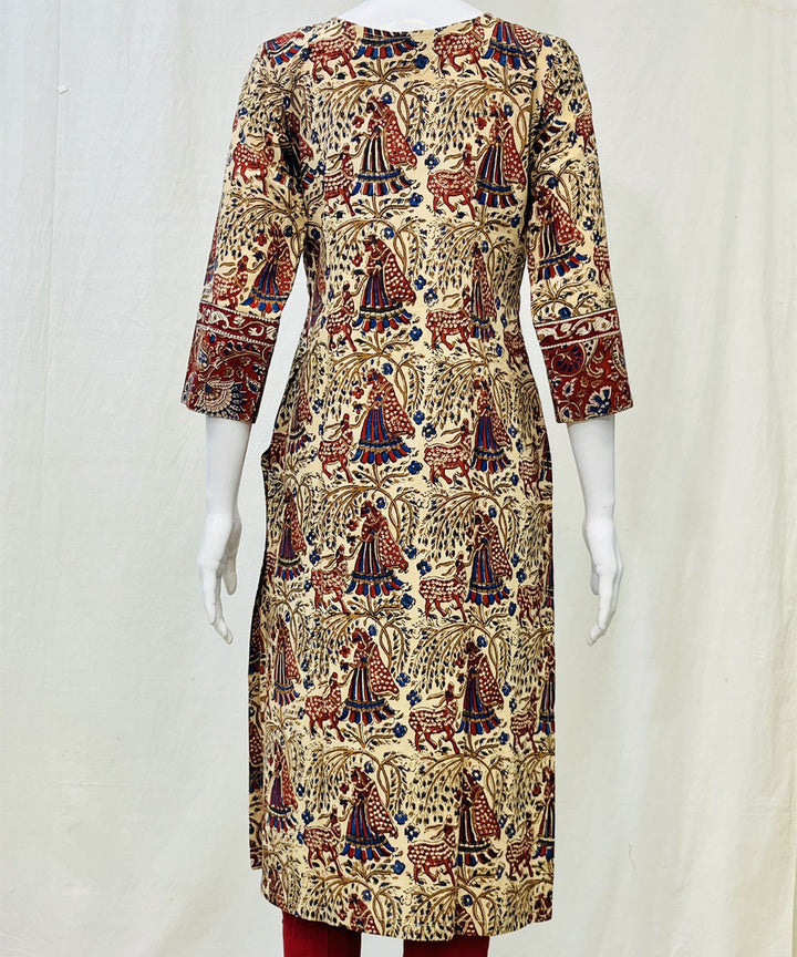 Kalamkari red kalamkari cotton kurti