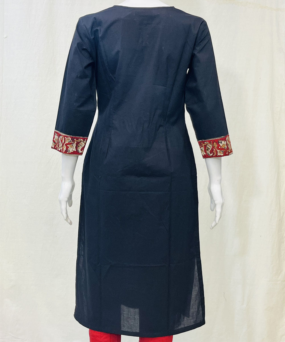 Black cotton strait cut kurti