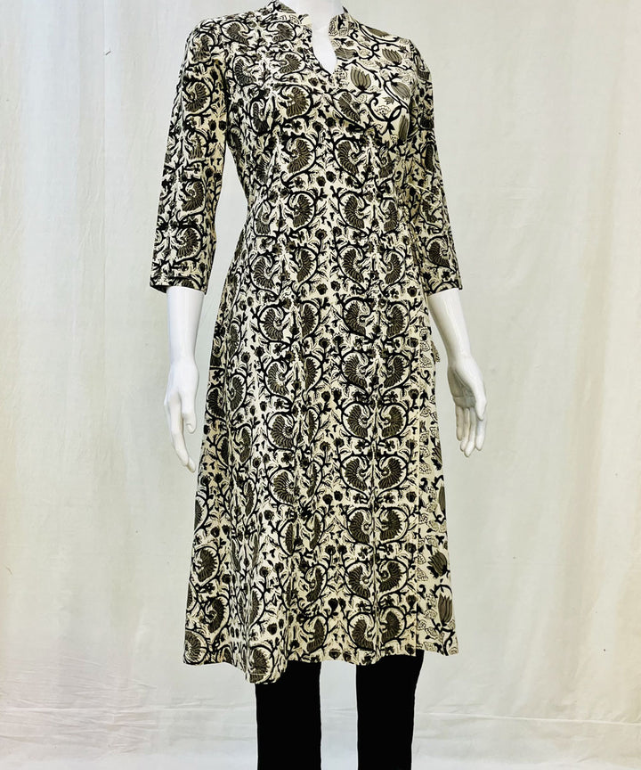 Kashish cotton black kalamkari kurti