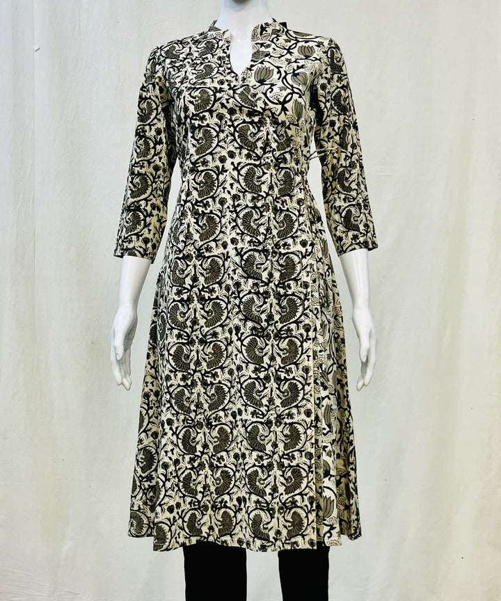 Kashish cotton black kalamkari kurti