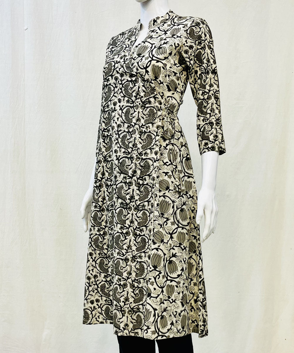 Kashish cotton black kalamkari kurti