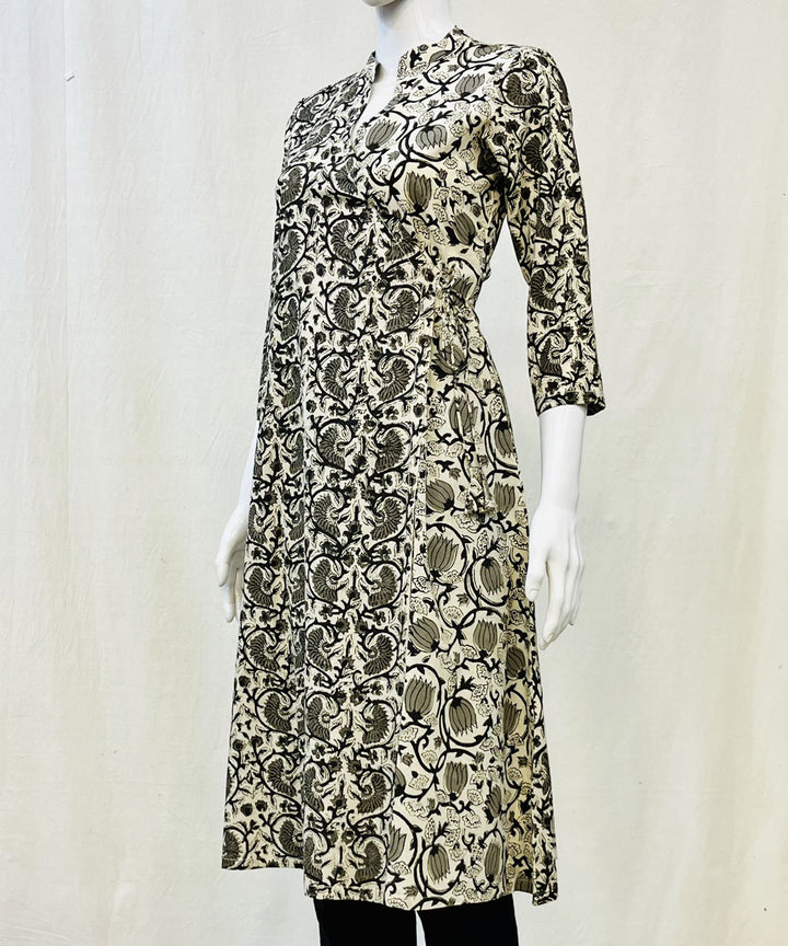 Kashish cotton black kalamkari kurti