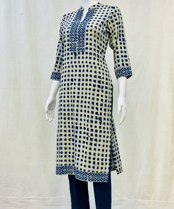 Indigo blue cotton indigo dyed kurti
