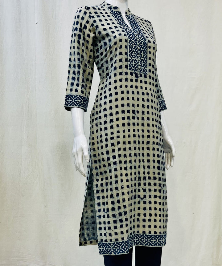 Indigo blue cotton indigo dyed kurti