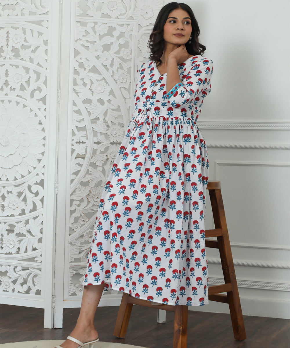 Petunia Azofree Handblock Printed Pure Cotton Dress