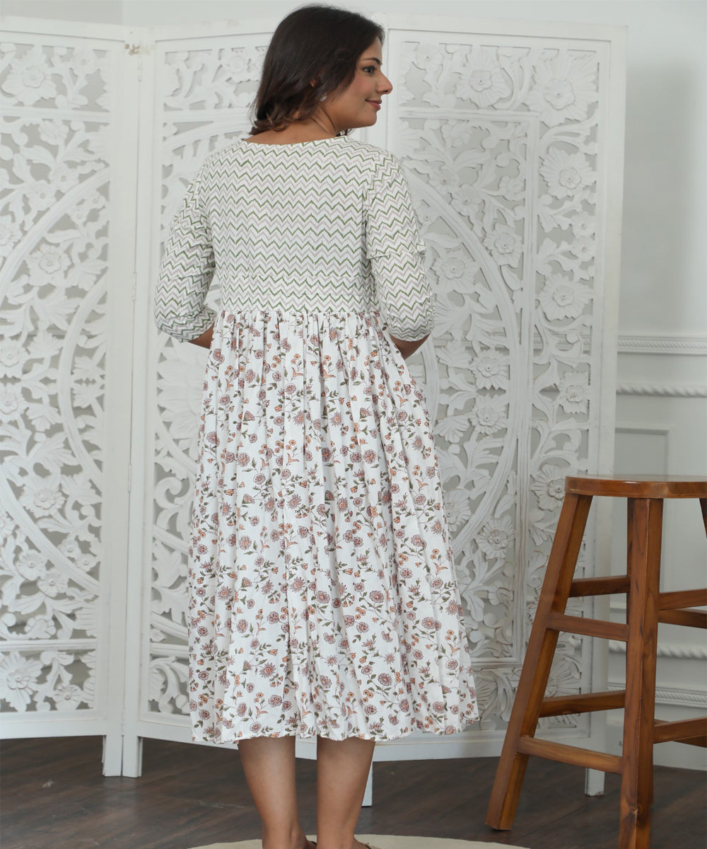 Zenith Azofree Handblock Printed Pure Cotton Dress