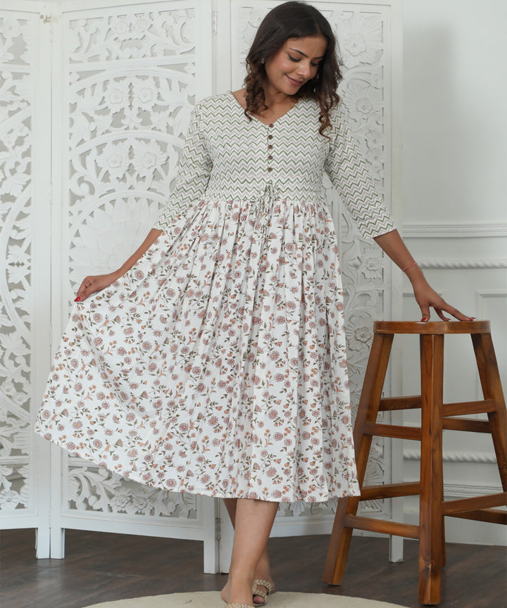 Zenith Azofree Handblock Printed Pure Cotton Dress