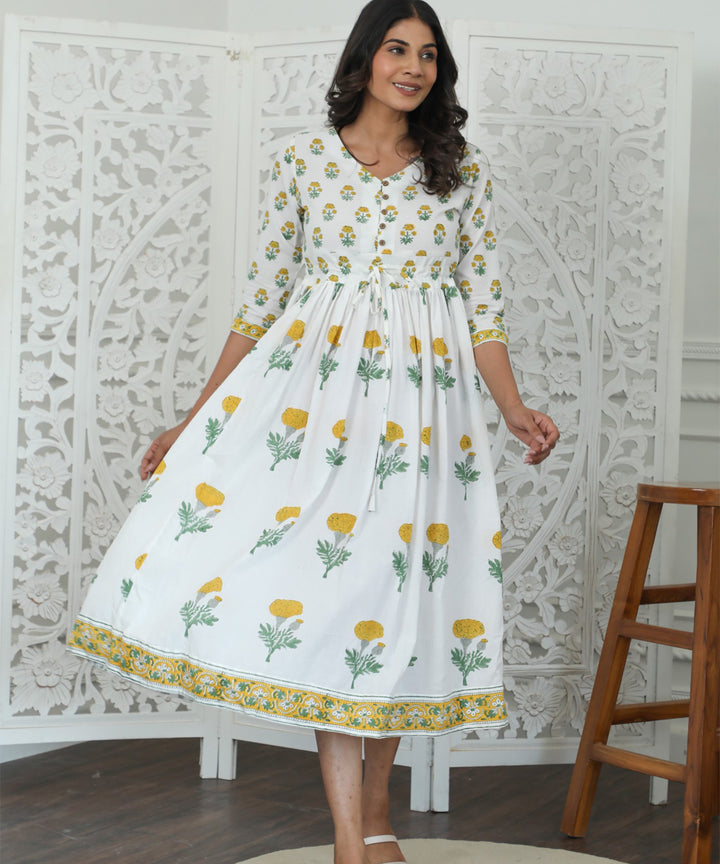 Rayne Azofree Handblock Printed Cotton Dress