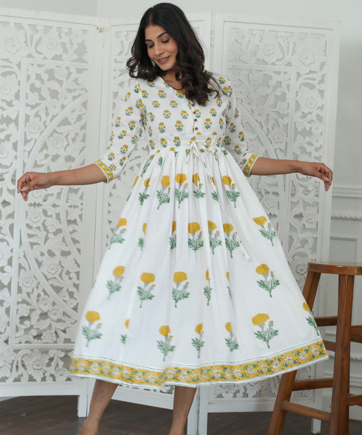 Rayne Azofree Handblock Printed Cotton Dress