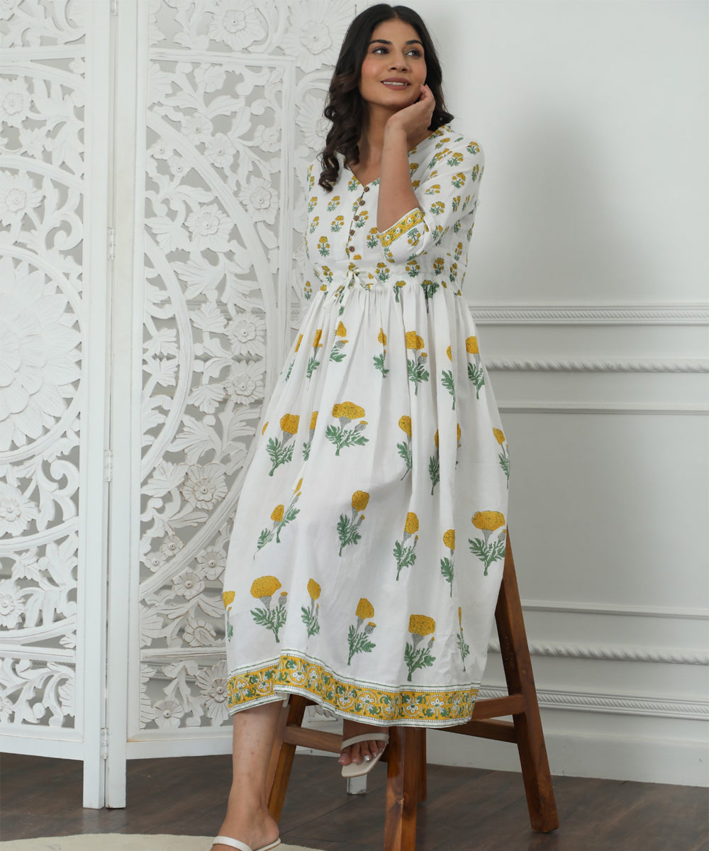 Rayne Azofree Handblock Printed Cotton Dress